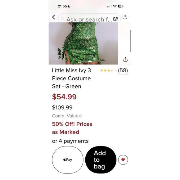Little Miss Ivy Halloween 3 Piece Costume
Set - Green - Picture 2 of 7
